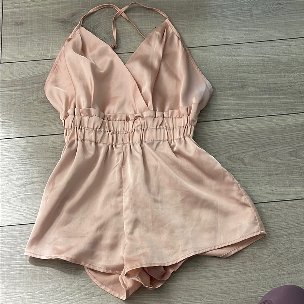 Blush Pink Halter Romper